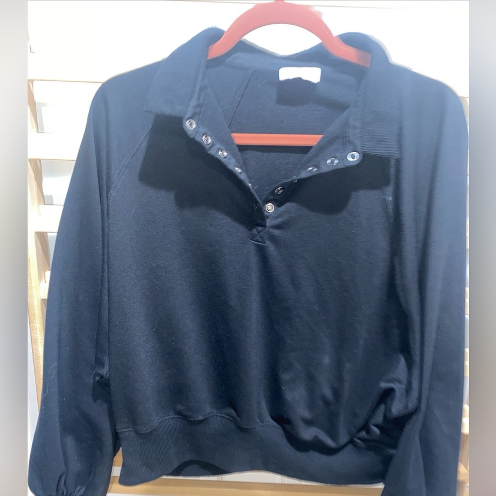 pink lily, oversized, black sweater, balloon sleeves, NWOT size small